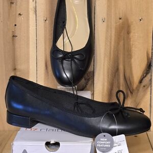 LIZ CLAIBORNE Women's 9 M Black Comfort Memory Foam Cecil Ballet Flats NIB